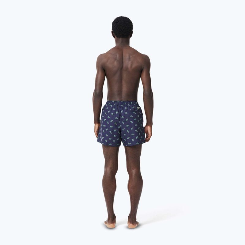 Herren Lacoste Badeshorts MH7188 navy blau/multico 3