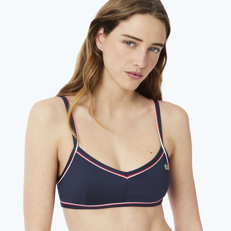Lacoste Badeanzug Top MF9993 marineblau/rill grenadine 4
