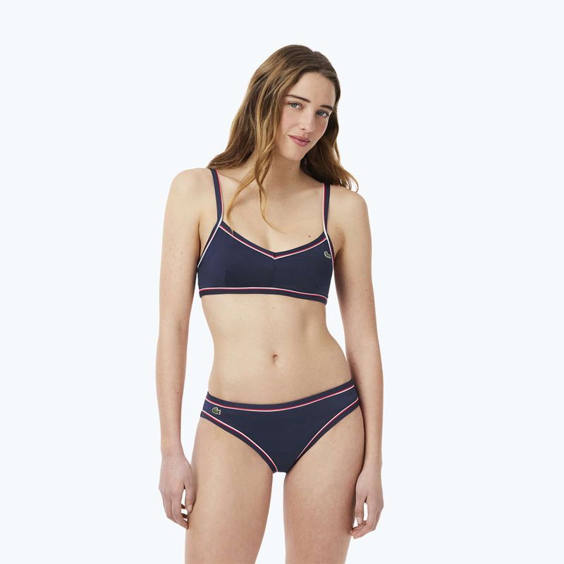 Lacoste Badeanzug Top MF9993 marineblau/rill grenadine 5