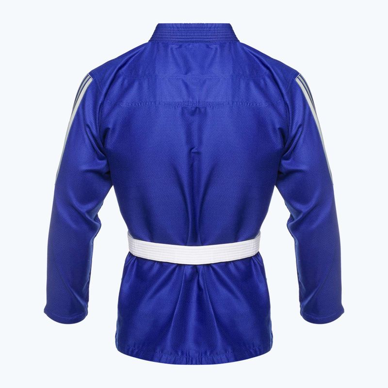GI für brasilianisches Jiu-Jitsu adidas Rookie blau/grau 3