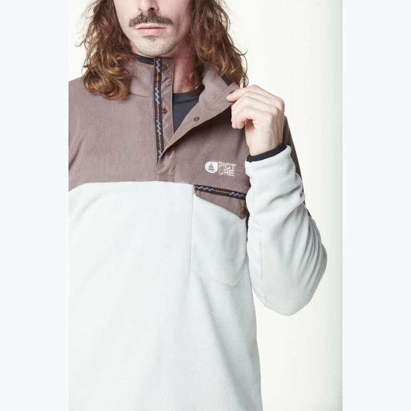 Fleece Sweatshirt Hoodie Herren Picture Arcca 1/4 Fleece deep taupe/pigeon 6