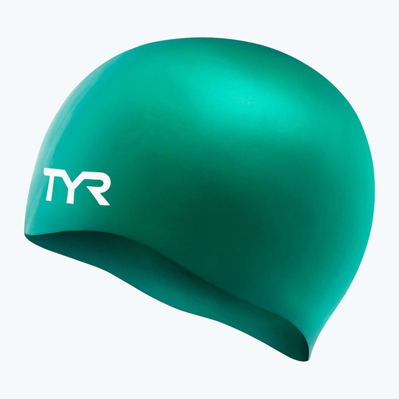 TYR Wrinkle Free Badekappe grün 3