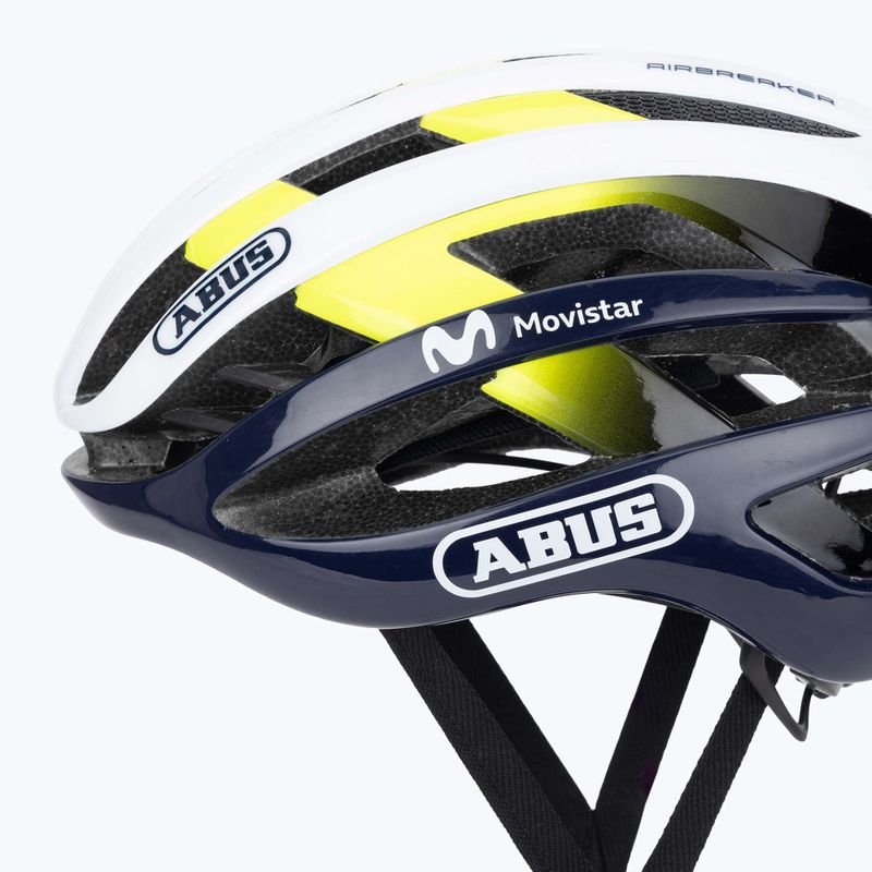 Fahrradhelm ABUS AirBreaker Movistar Team 24 navy/yellow/white 7