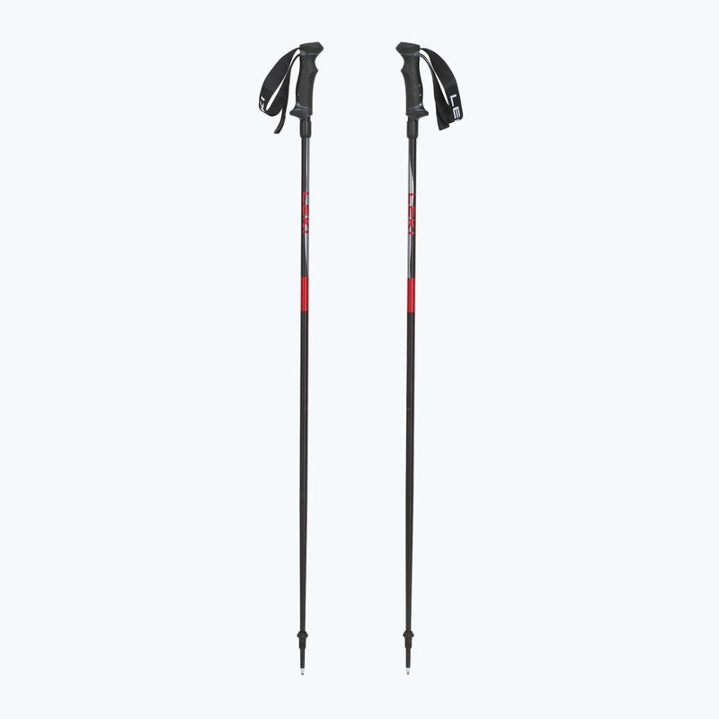 Skistöcke LEKI Hot Shot anodized black/eloxal gray/eloxal red