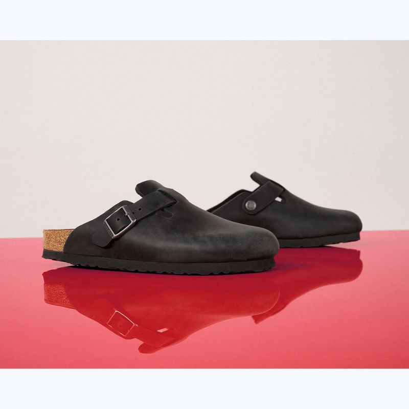 BIRKENSTOCK Boston LEOI Schmale schwarze Flip-Flops 8