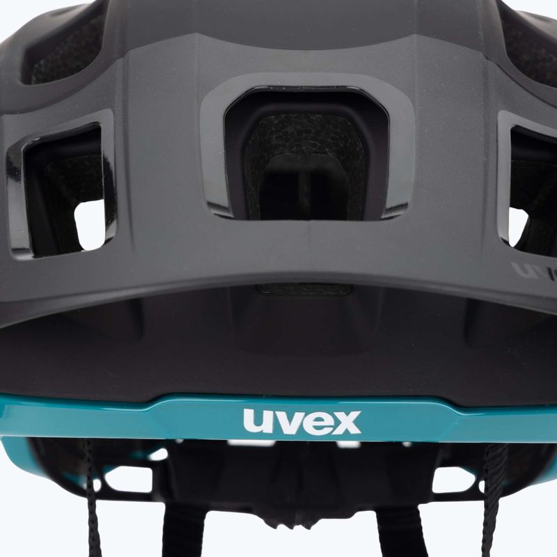 UVEX Fahrradhelm React schwarz/teal matt 7