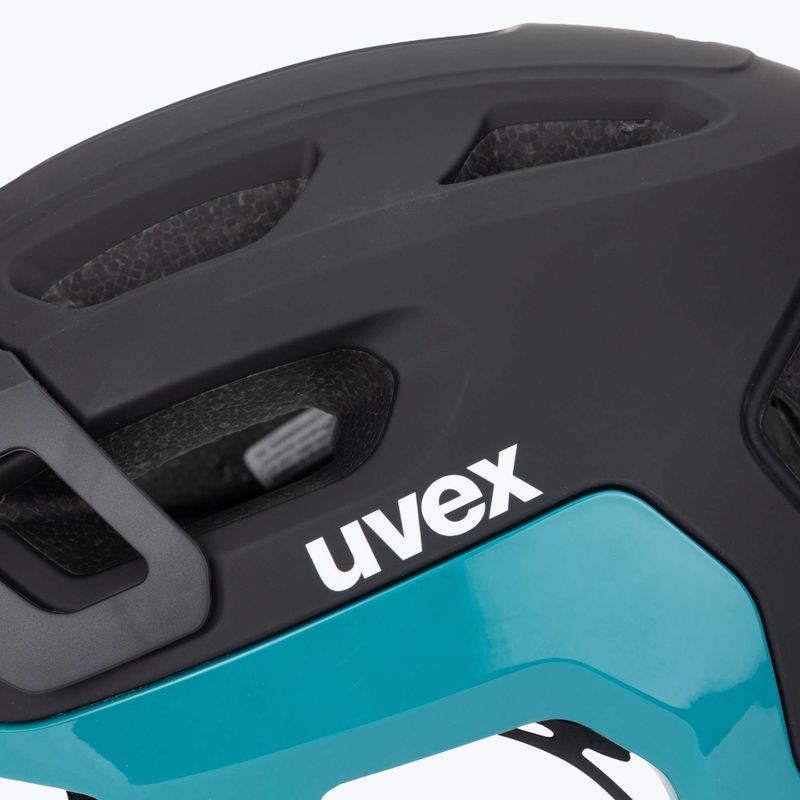 UVEX Fahrradhelm React schwarz/teal matt 8
