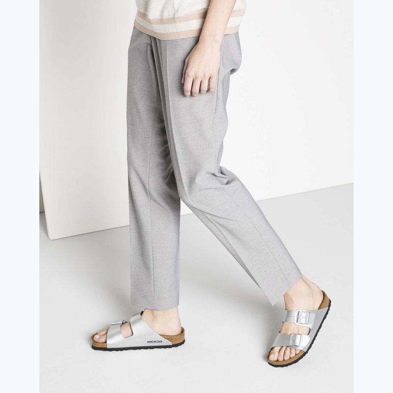 Slides Schlappen  Damen BIRKENSTOCK Arizona BF Narrow silver 11