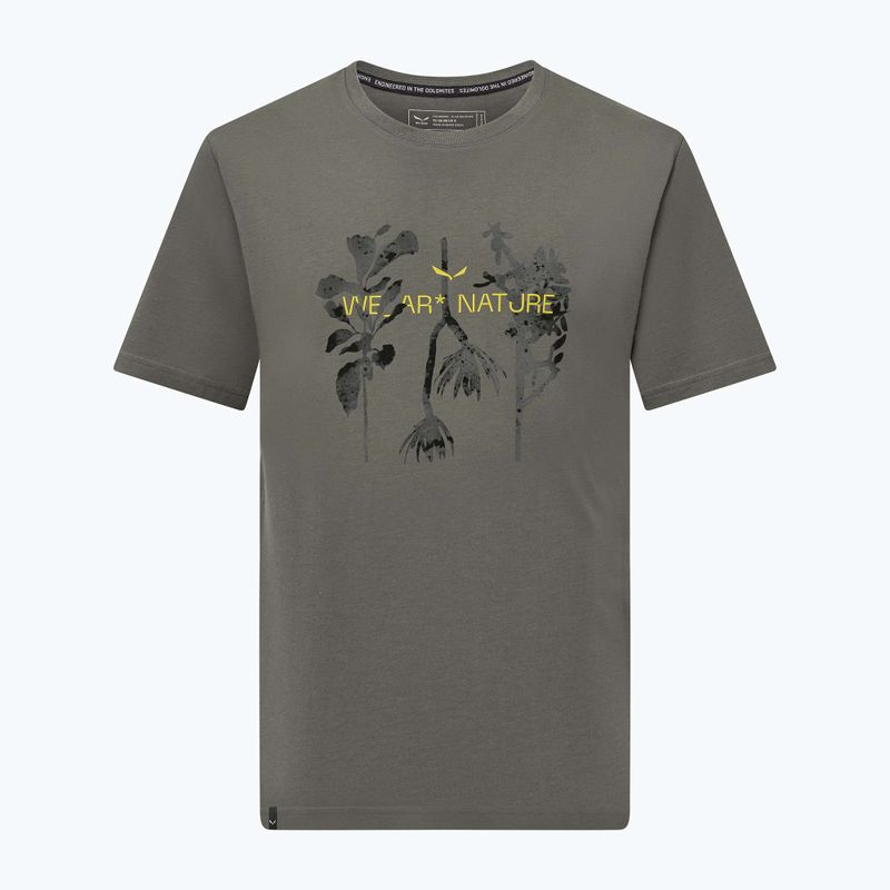 Herren Salewa Eagle Nature verblichenes grünes T-Shirt