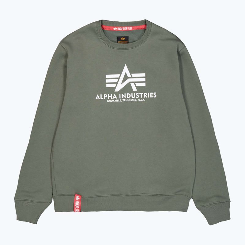 Alpha Industries Herren Basic Sweatshirt dunkel oliv 7