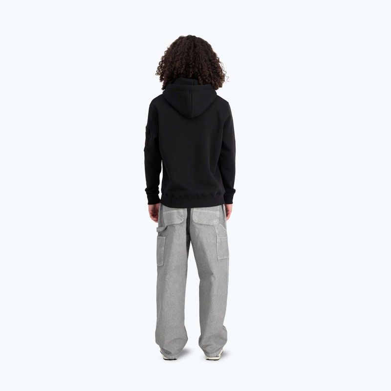Herren Alpha Industries Puff Print Hoodie schwarz 3
