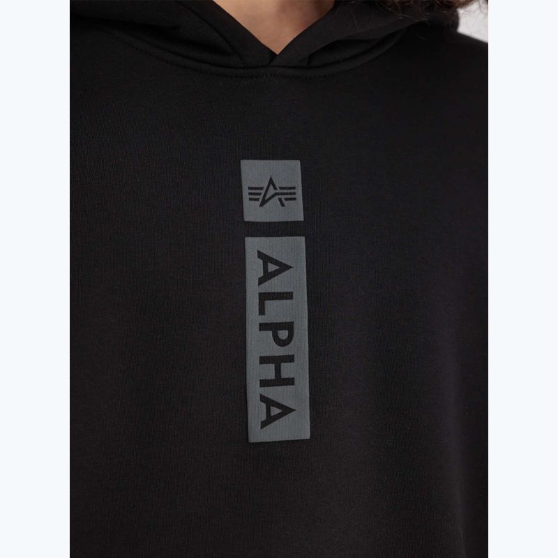 Herren Alpha Industries Puff Print Hoodie schwarz 5