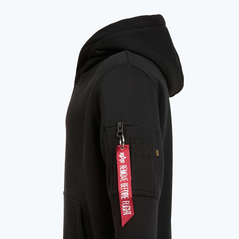 Herren Alpha Industries Puff Print Hoodie schwarz 8