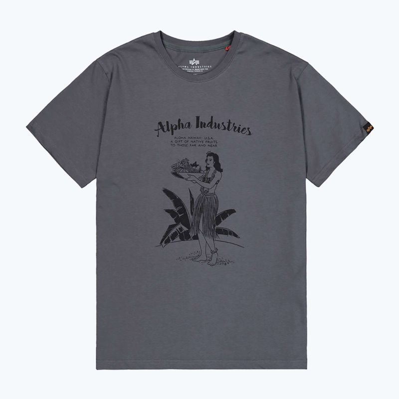 Alpha Industries Herren-T-Shirt Hawaii Vintage grau 7