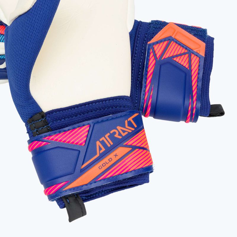 Kinder-Torwarthandschuhe Reusch Attrakt Gold X NC Junior sharp blue/white/shocking orange 5