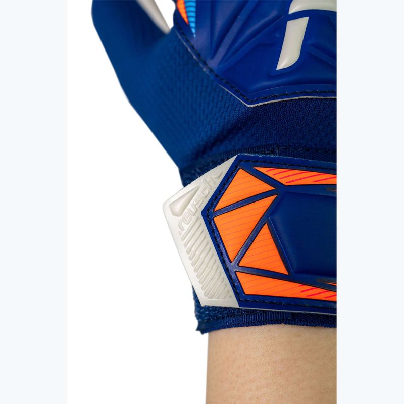 Kinder-Torwarthandschuhe Reusch Attrakt Starter Solid Junior sharp blue/white/shocking orange 8