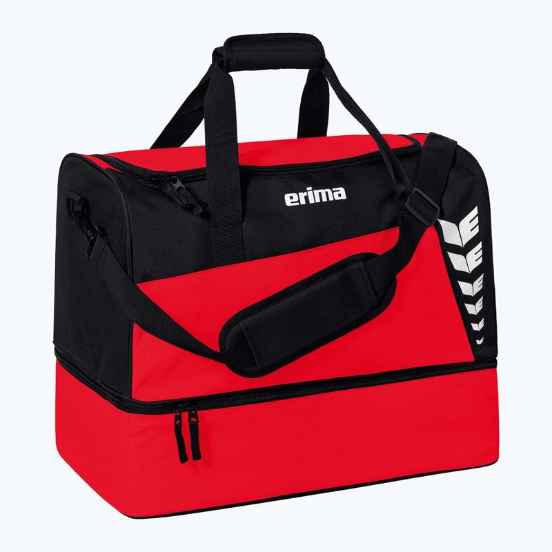 Sporttasche ERIMA Six Wings Sports Bag With Bottom Compartment 60 l red black