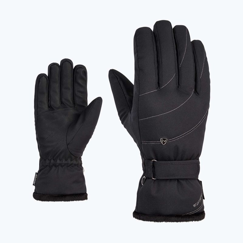 Damen-Skihandschuhe ZIENER Kahli PR schwarz 2