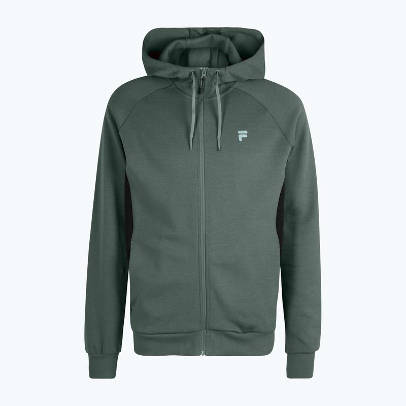 FILA Herren Romulus Track Sweatshirt mit Kapuze dunkel Wald/schwarz