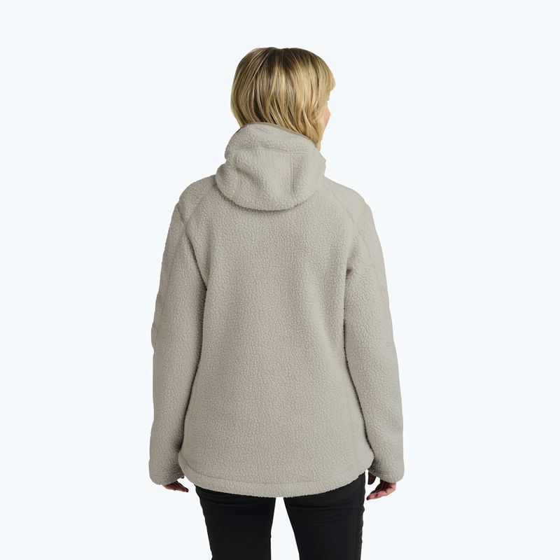 Fleece Hoodie Sweatshirt Damen Jack Wolfskin Cradle Mountain Pile Full Zip pale sand 3