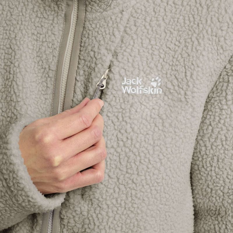 Fleece Hoodie Sweatshirt Damen Jack Wolfskin Cradle Mountain Pile Full Zip pale sand 5