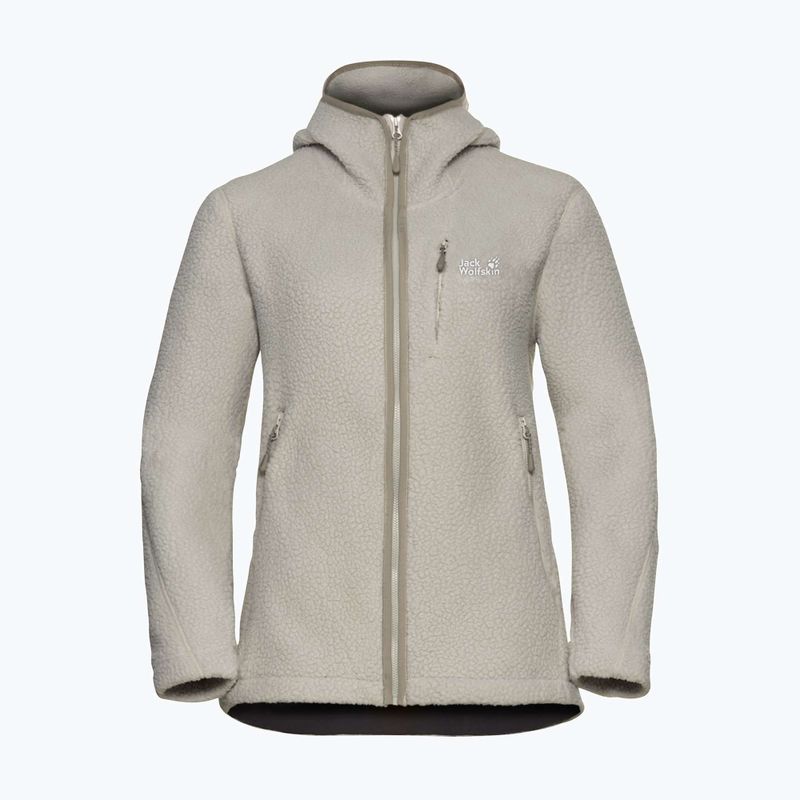 Fleece Hoodie Sweatshirt Damen Jack Wolfskin Cradle Mountain Pile Full Zip pale sand 7