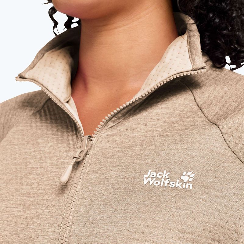 Fleecejacke für Damen Jack Wolfskin Anytrail Full Zip oat 4