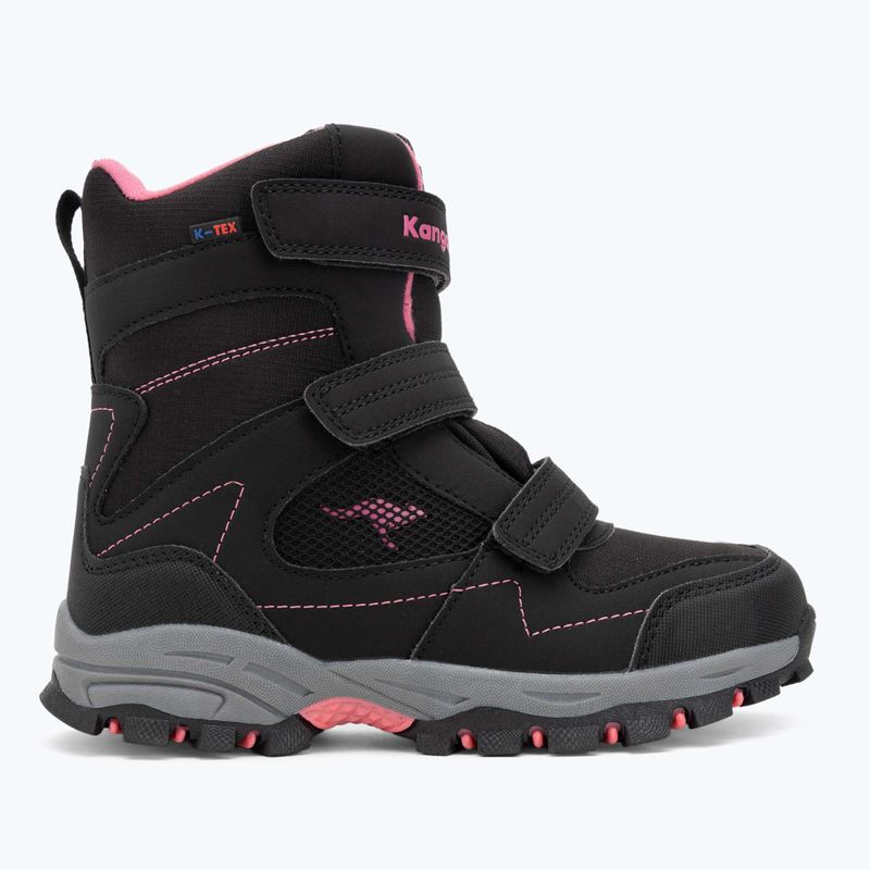 KangaROOS K-Robi KTX jet schwarz/rosa Kinderschneestiefel 2