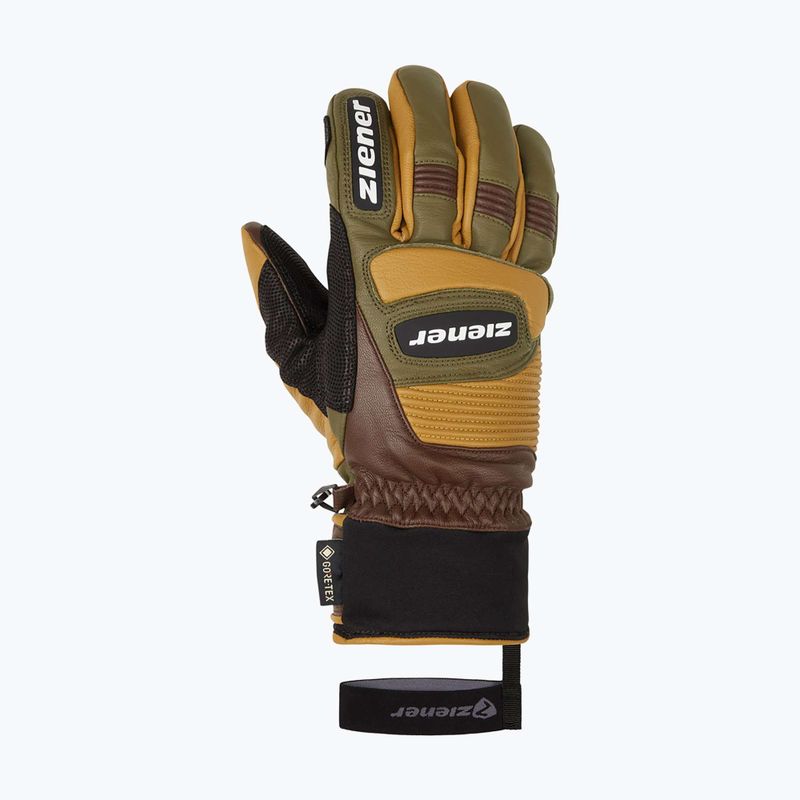 Skihandschuhe Herren ZIENER Guard GTX + Gore Grip PR alpine dark/brown 8