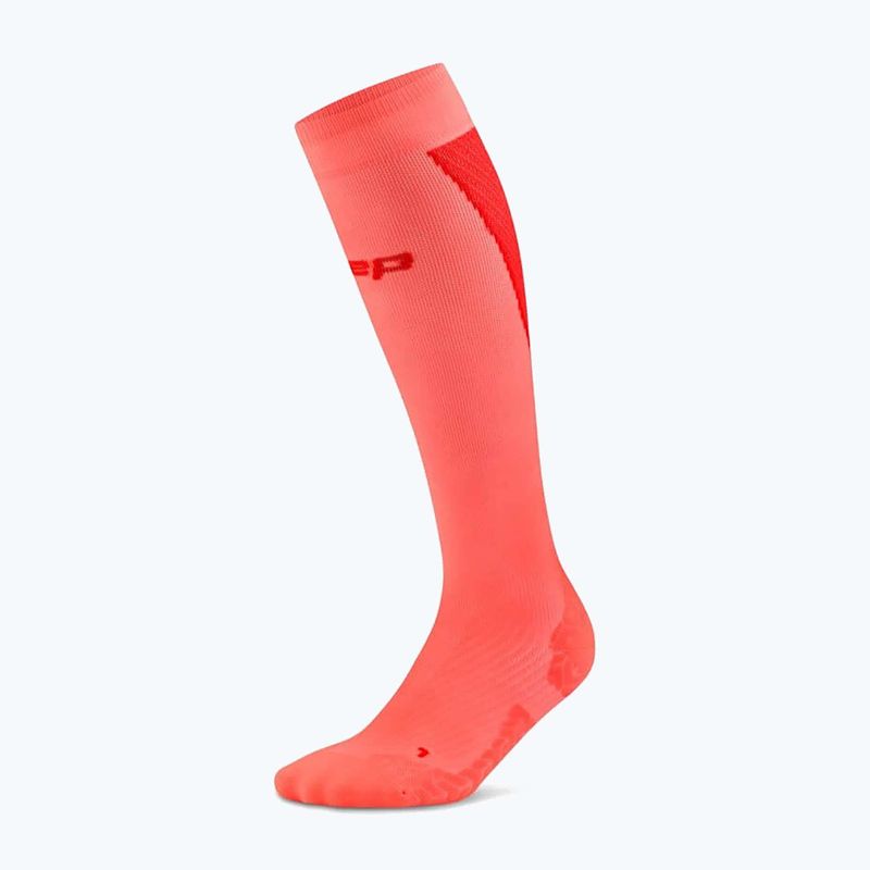 Herrensocken CEP Ultralight Tall 4.0 neon coral/red 2