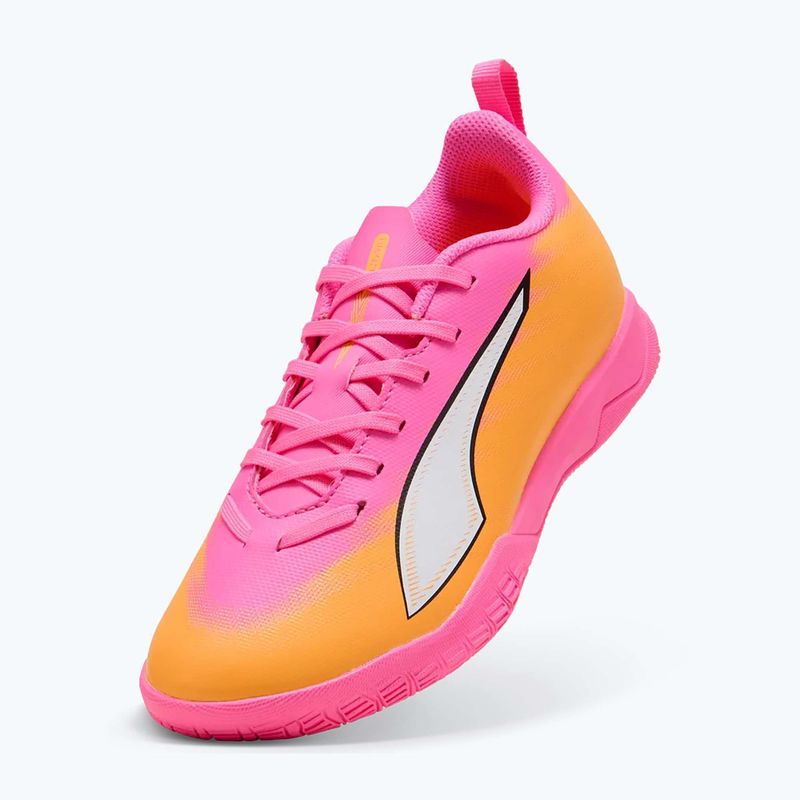 Kinder Fußballschuhe PUMA Ultra 6 Play It Jr poison pink/puma wht/sun stream/bright aqua/puma blk 10