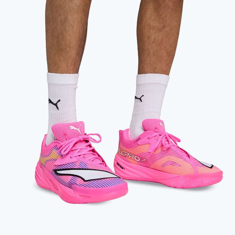 Basketballschuhe PUMA All-Pro NITRO 2 Showtime poison pink/bright aqua/lime squeeze 13