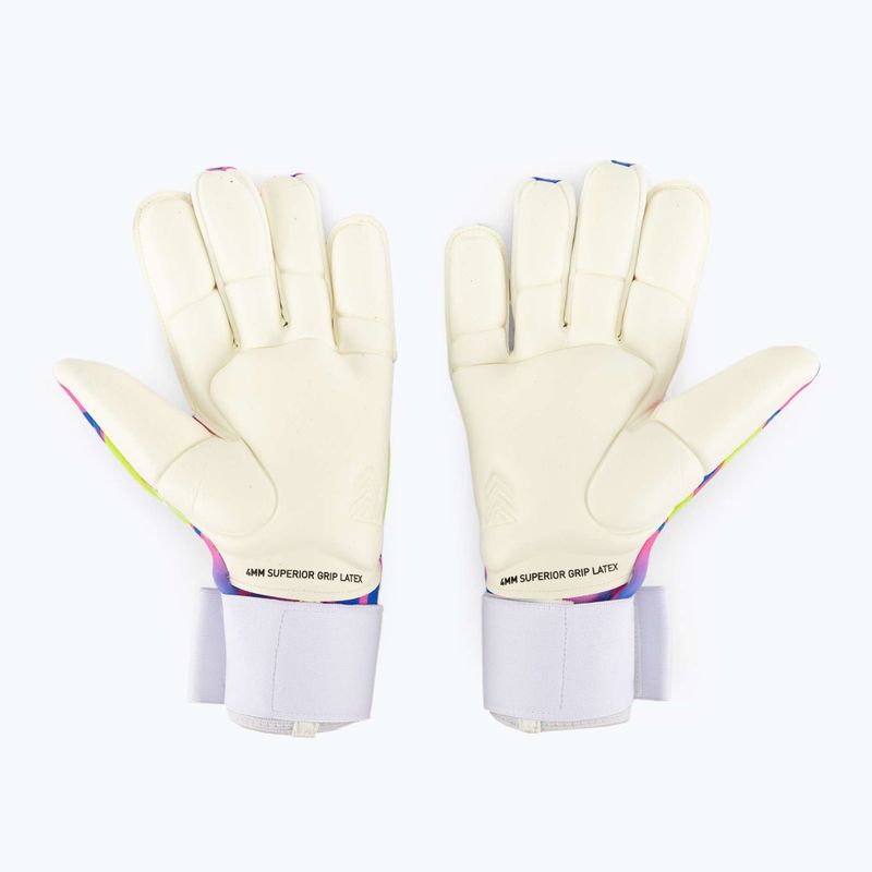 PUMA Ultra Ultimate Energy Hybrid Torwarthandschuh Ultra Blau/Gelb Alert/Leuchtend Pink 2