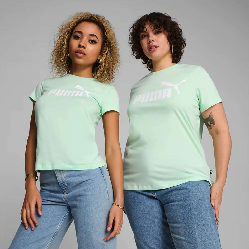 PUMA ESS Logo Tee für Damen, mintgrün 3
