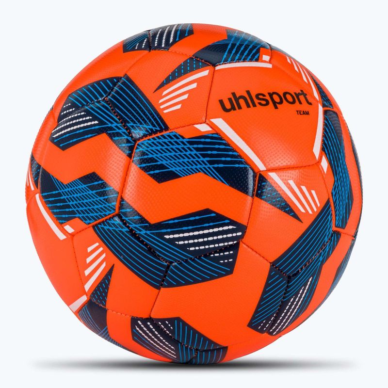 Fußball uhlsport Team fluo orange/navy/weiß Größe 5 2