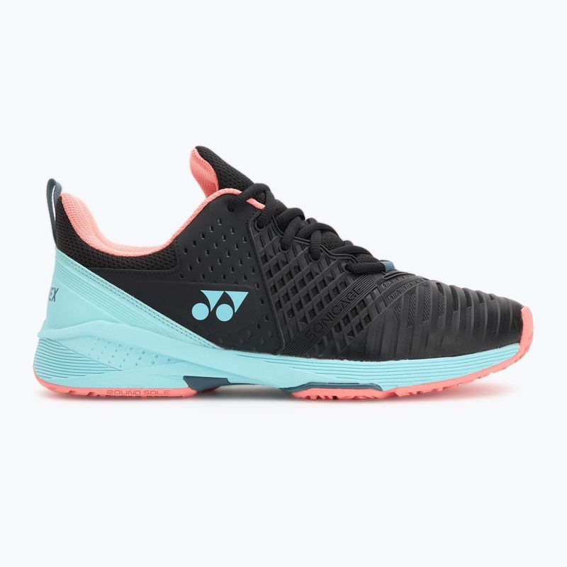 Herren-Tennisschuhe YONEX Sonicage 3 CL schwarz/himmelblau 2
