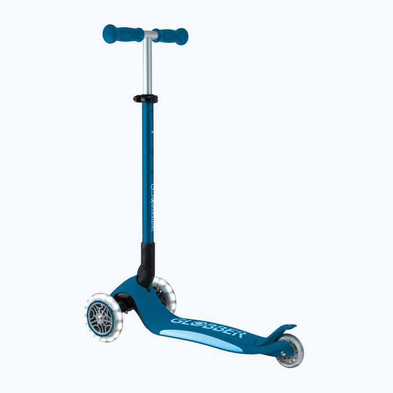 Globber Primo Foldable Plus Lights petrolblauer Kinder-Dreirad-Roller 3