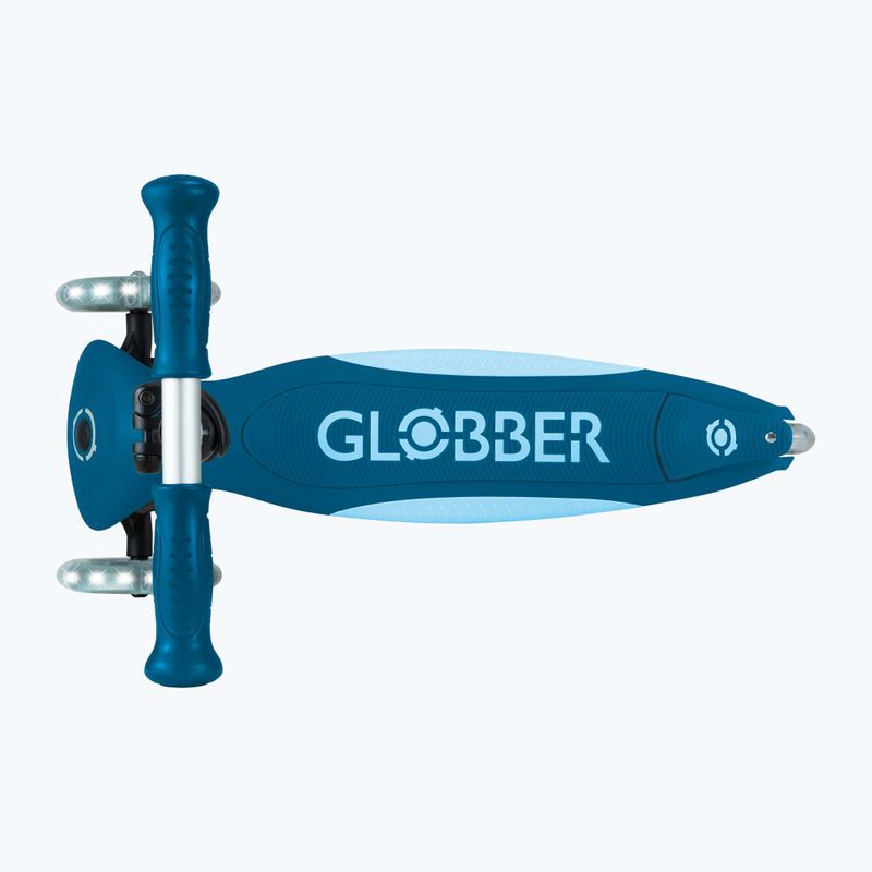 Globber Primo Foldable Plus Lights petrolblauer Kinder-Dreirad-Roller 5