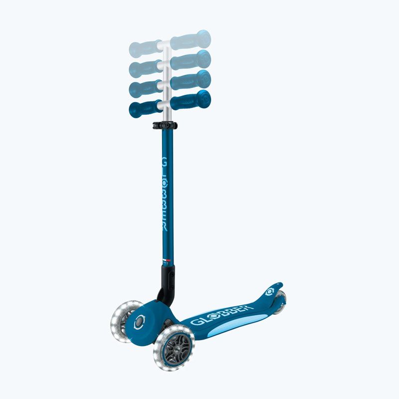 Globber Primo Foldable Plus Lights petrolblauer Kinder-Dreirad-Roller 8