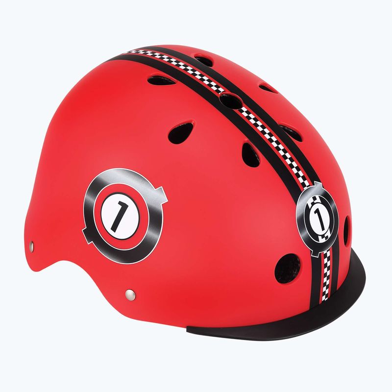 Kinderhelm Globber Elite Lights new red racing