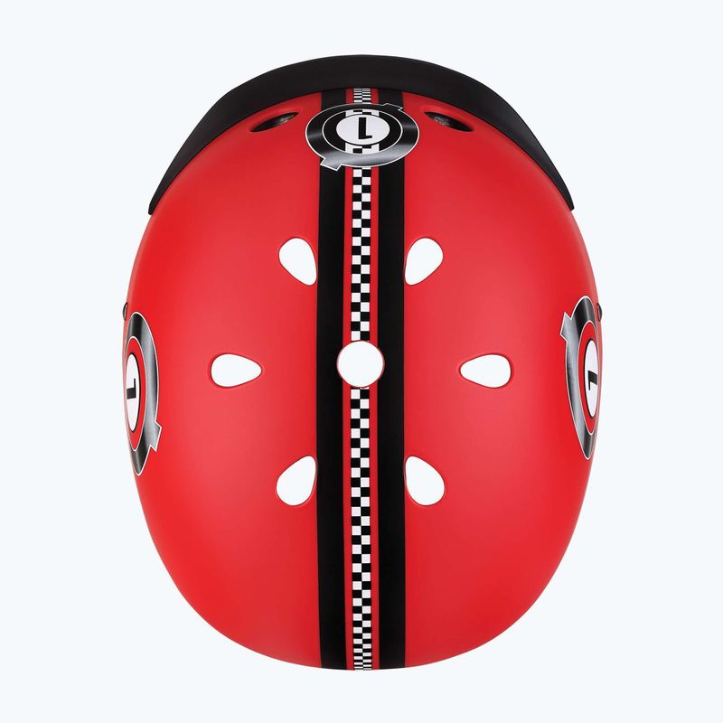 Kinderhelm Globber Elite Lights new red racing 6