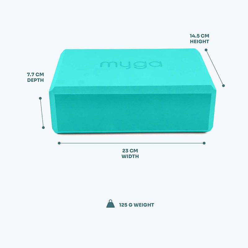 Yoga-Block Myga Foam Block turquoise 3
