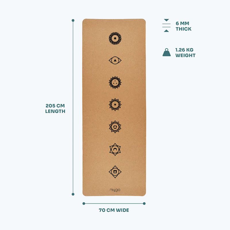 Yogamatte Myga Chakra XL 6 mm brown 7