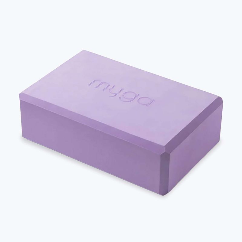 Yoga-Set Myga Chakra Yoga Set mat + block + purple strap 7