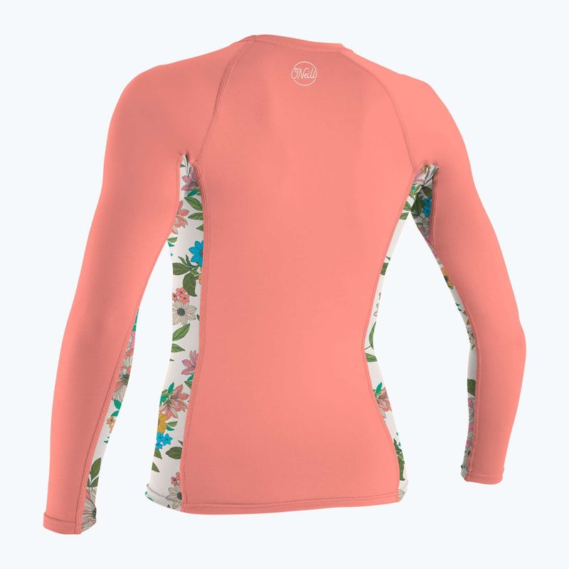 Damen Schwimmen Langarm O'Neill Side Print Rash Guard Wüste Blume / Kara floral 2