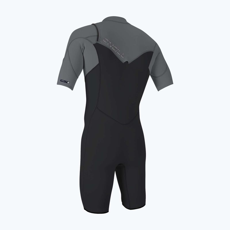 Herren Schwimm-Neoprenanzug O'Neill Hammer 2mm Chest Zip SS Spring IS6 tempered steel/smoke/smoke 2