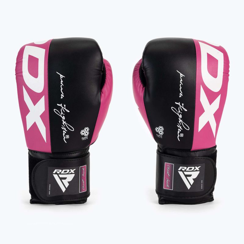 Boxhandschuhe RDX REX F4 rosa-schwarz BGR-F4P-8OZ 2