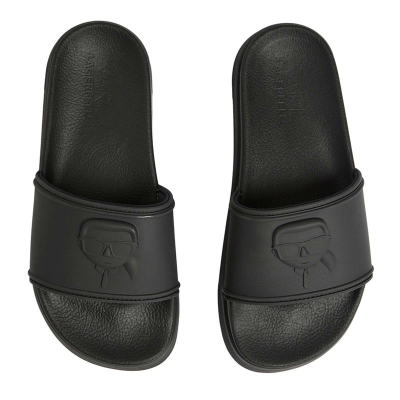 KARL LAGERFELD Damen Flip-Flops Condominium Nft Relief schwarz Gummi 4
