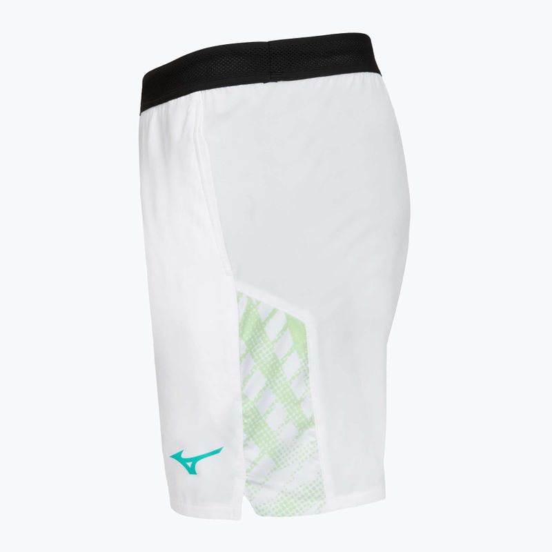 Herren Tennisshorts Mizuno Mugen 8 In Amplify weiß 3