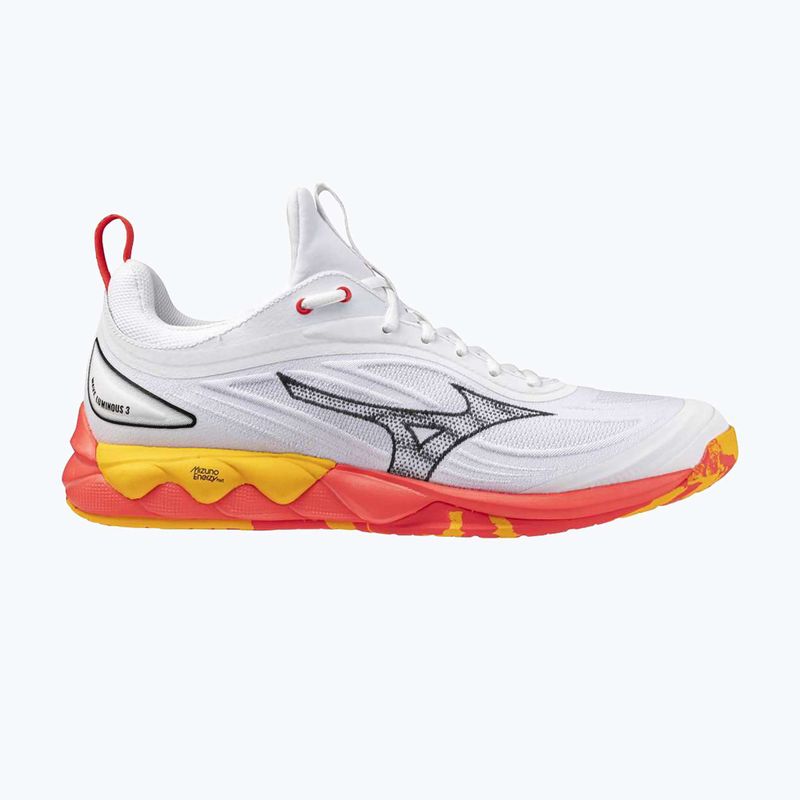 Mizuno Wave Luminous 3 weiß/feurige Koralle 2/Zitrus Volleyballschuhe 8